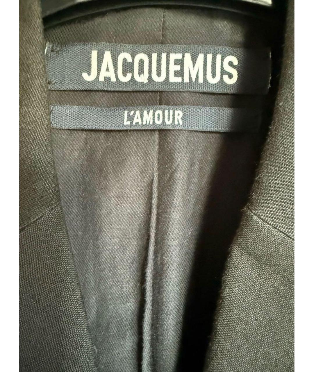 JACQUEMUS Черный шерстяной жакет/пиджак, фото 3