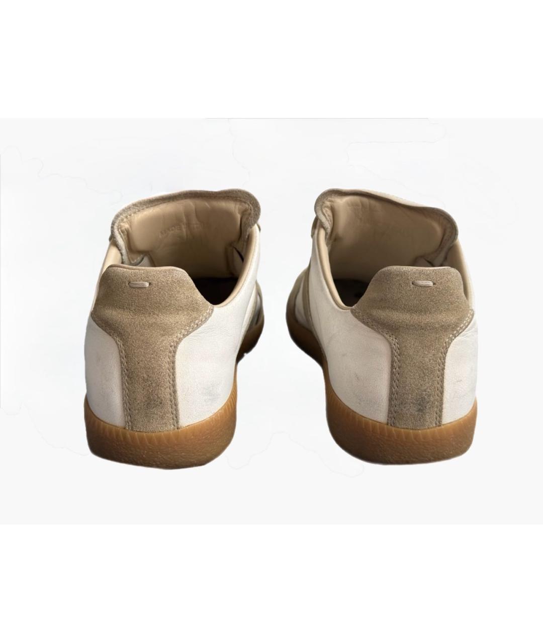 MAISON MARGIELA Белые кожаные кеды, фото 4