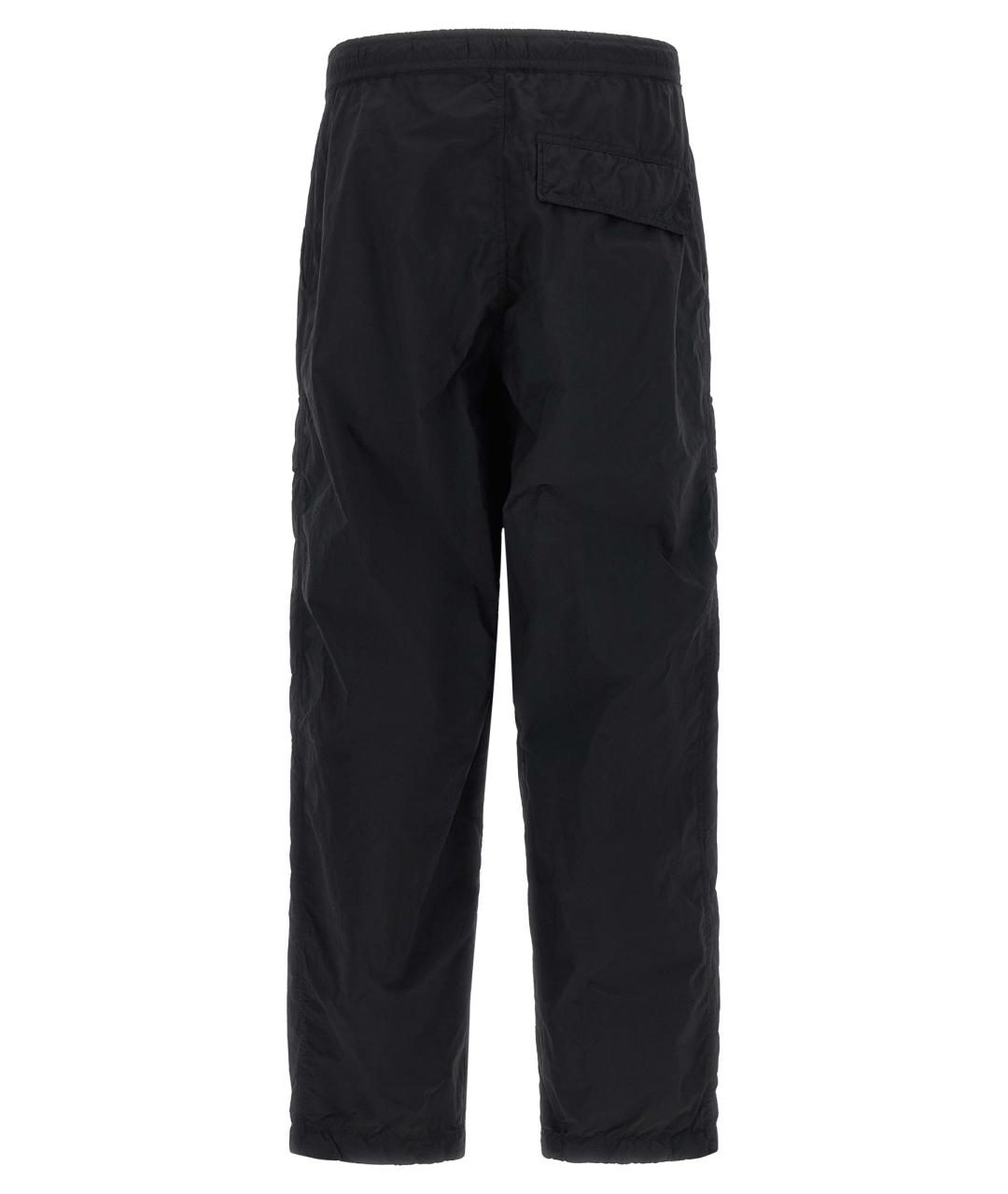 STONE ISLAND Черные полиамидовые повседневные брюки, фото 2