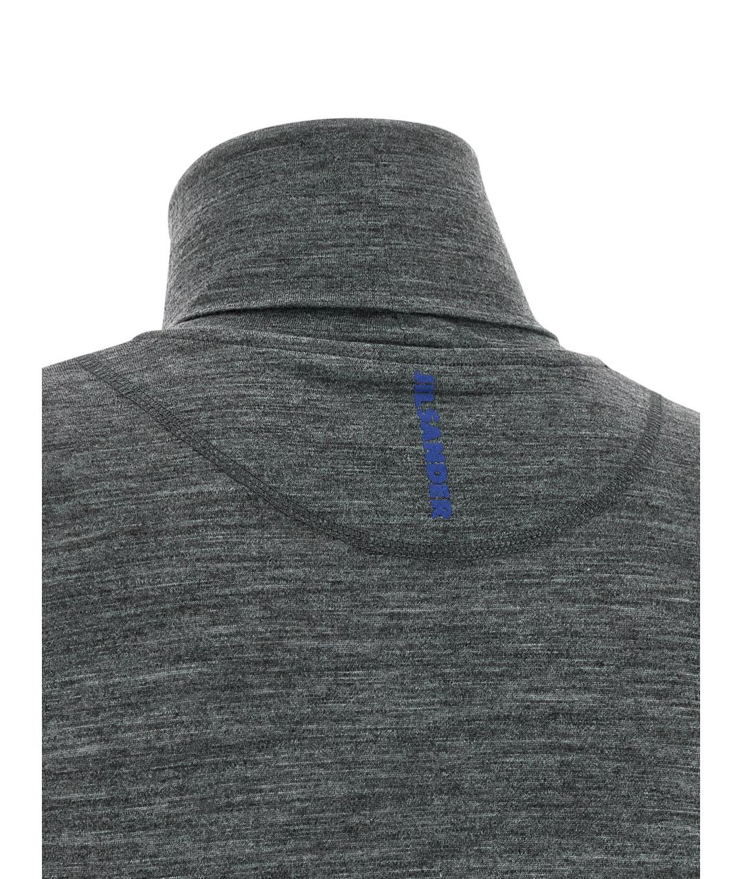 JIL SANDER Серая шерстяная водолазка, фото 4