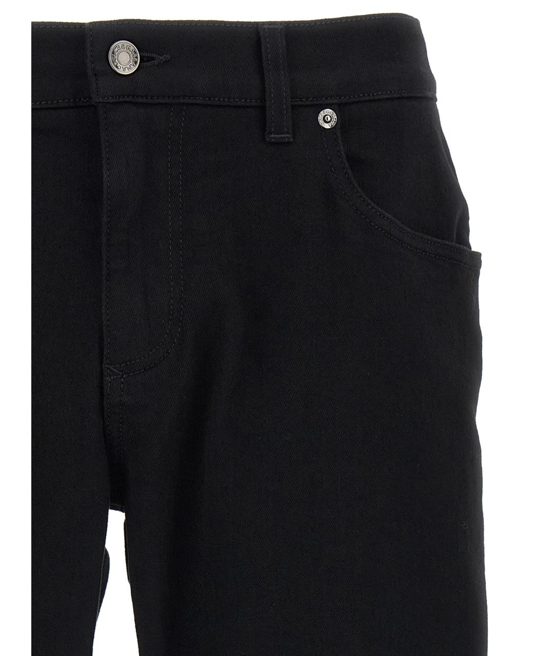 DOLCE&GABBANA Черные хлопковые прямые джинсы, фото 3