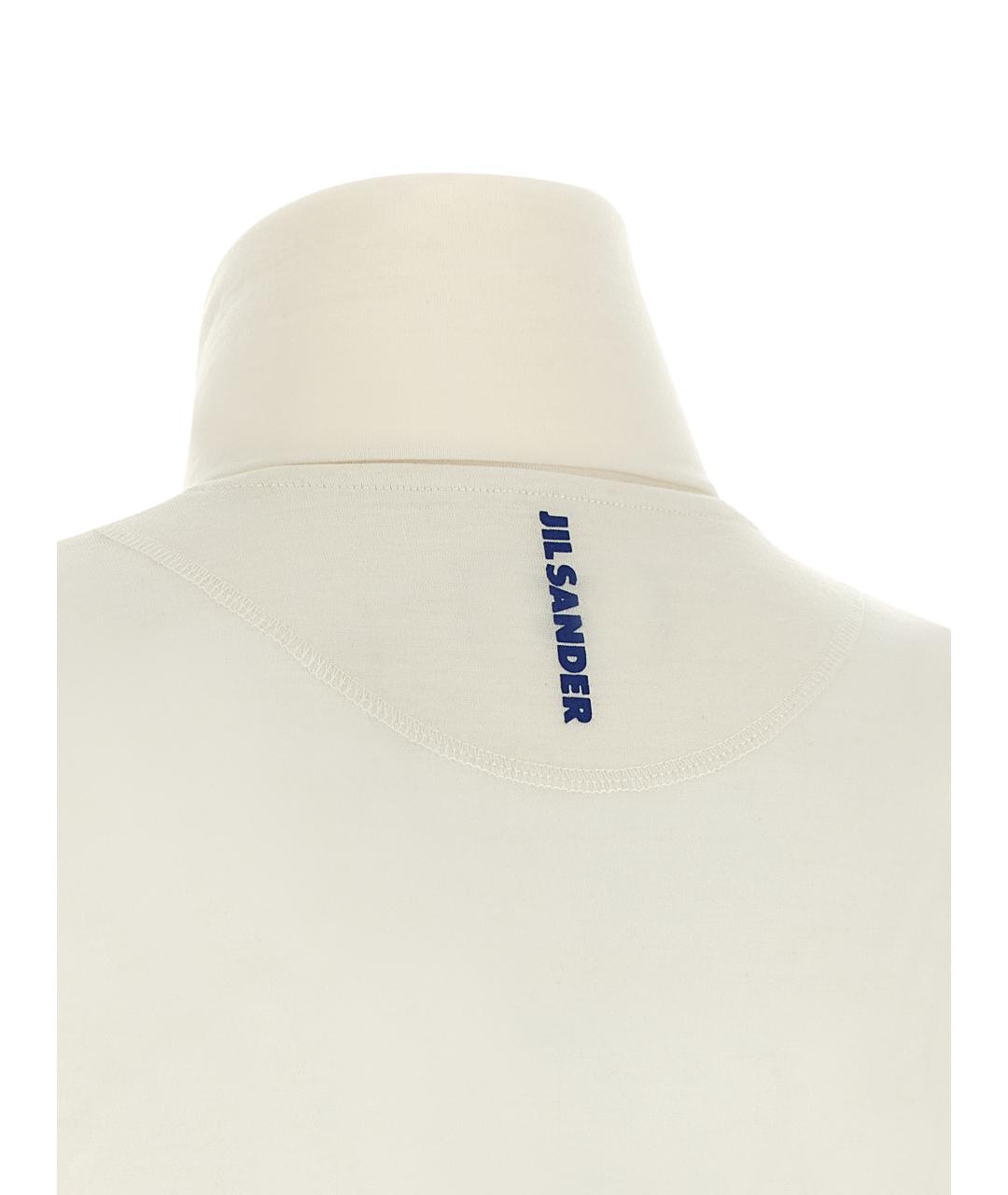JIL SANDER Белая шерстяная водолазка, фото 4