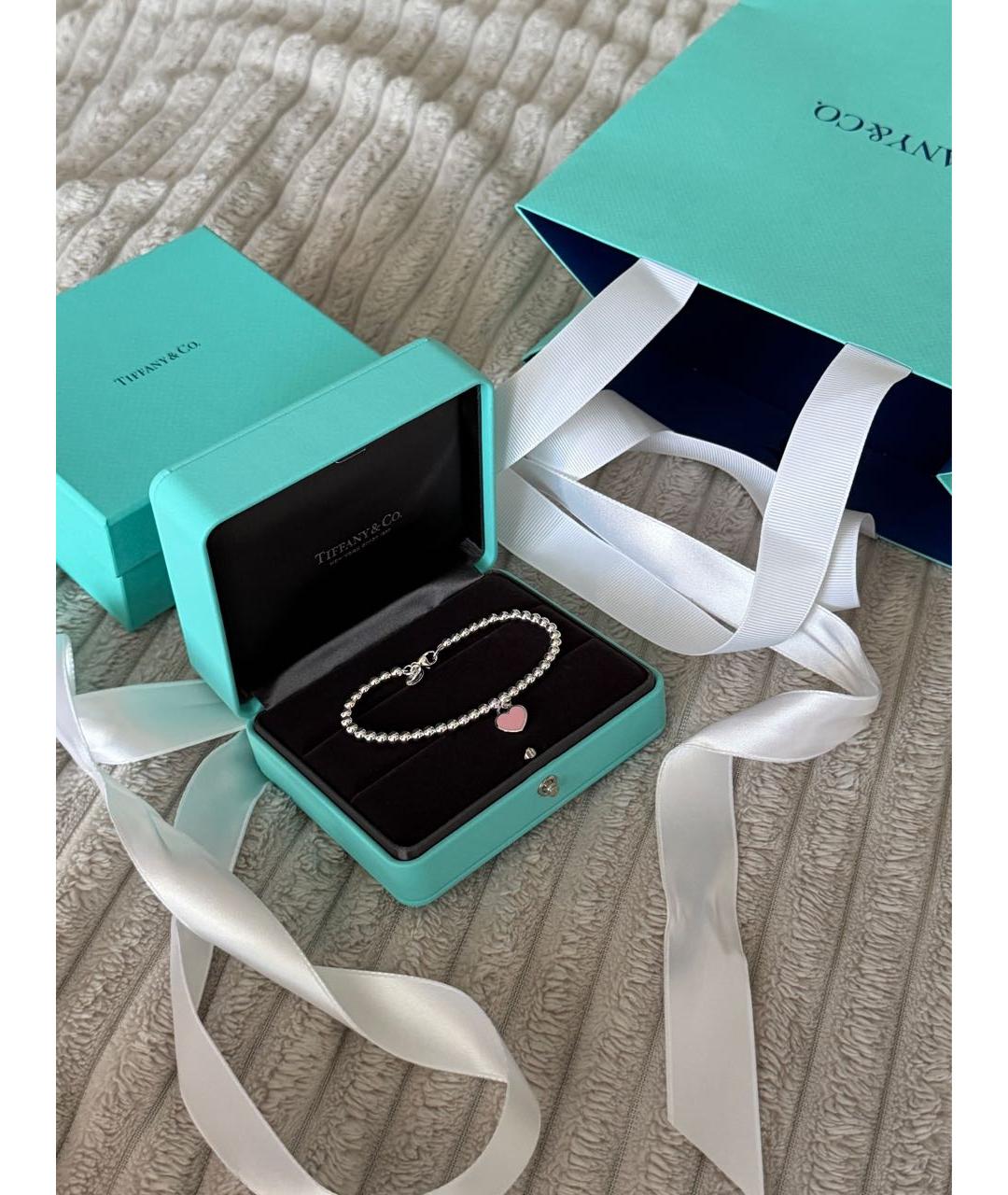 TIFFANY&CO Розовый серебряный браслет, фото 9