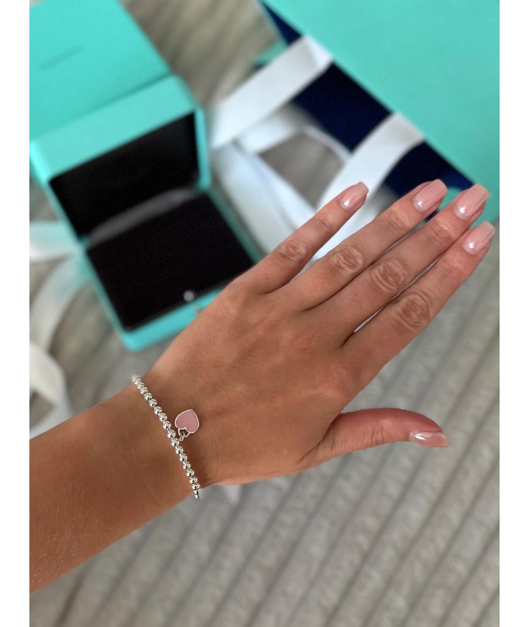 TIFFANY&CO Розовый серебряный браслет, фото 3