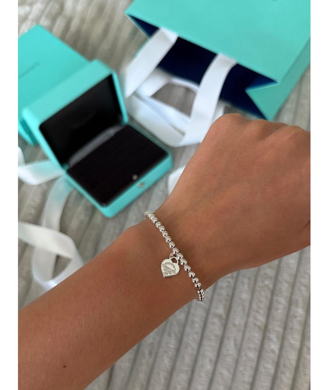 TIFFANY&CO Розовый серебряный браслет, фото 2