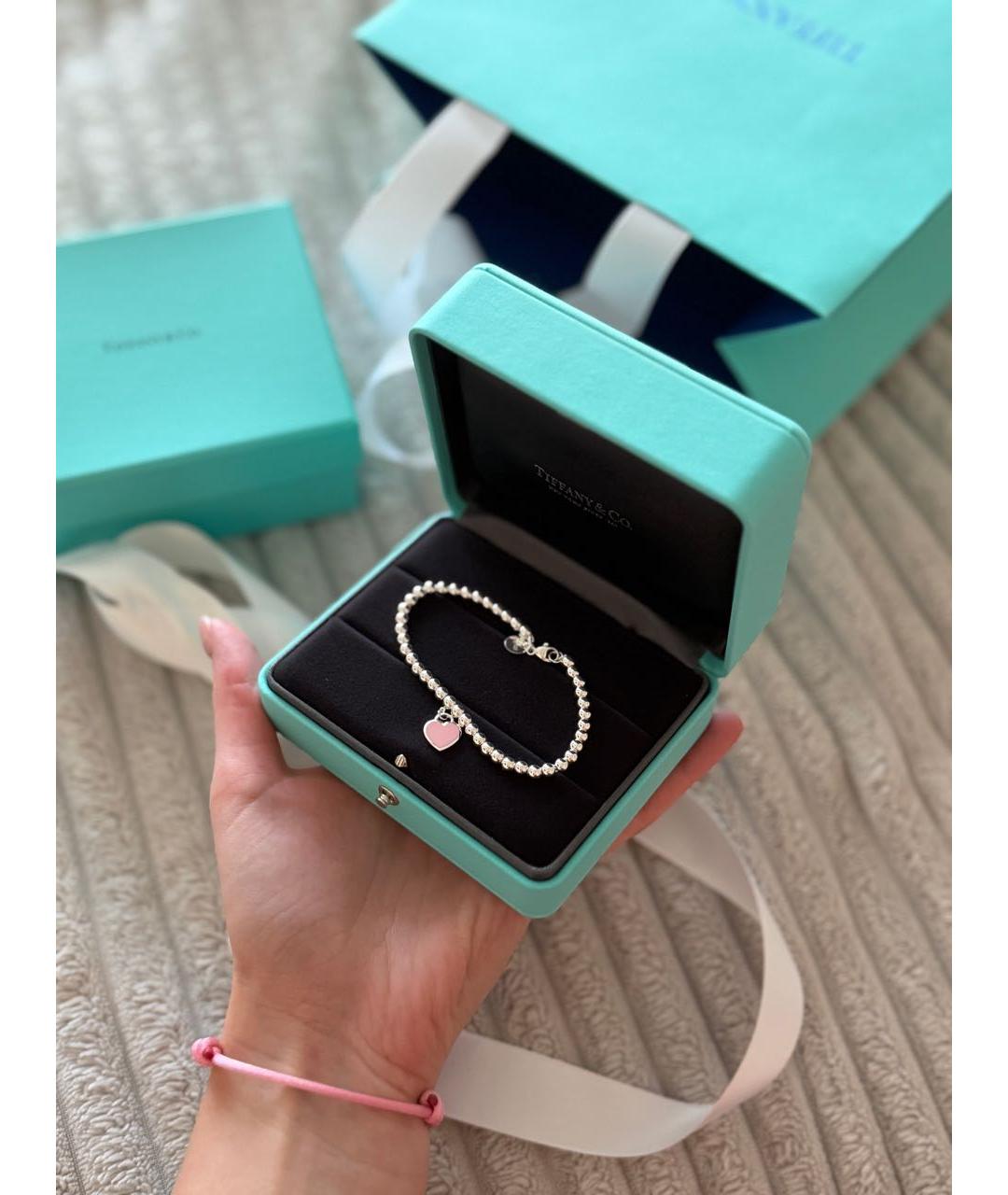 TIFFANY&CO Розовый серебряный браслет, фото 4