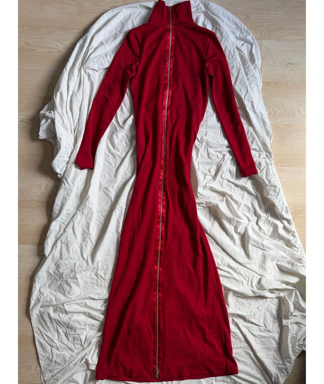 JEAN PAUL GAULTIER Красное шерстяное вечернее платье, фото 2