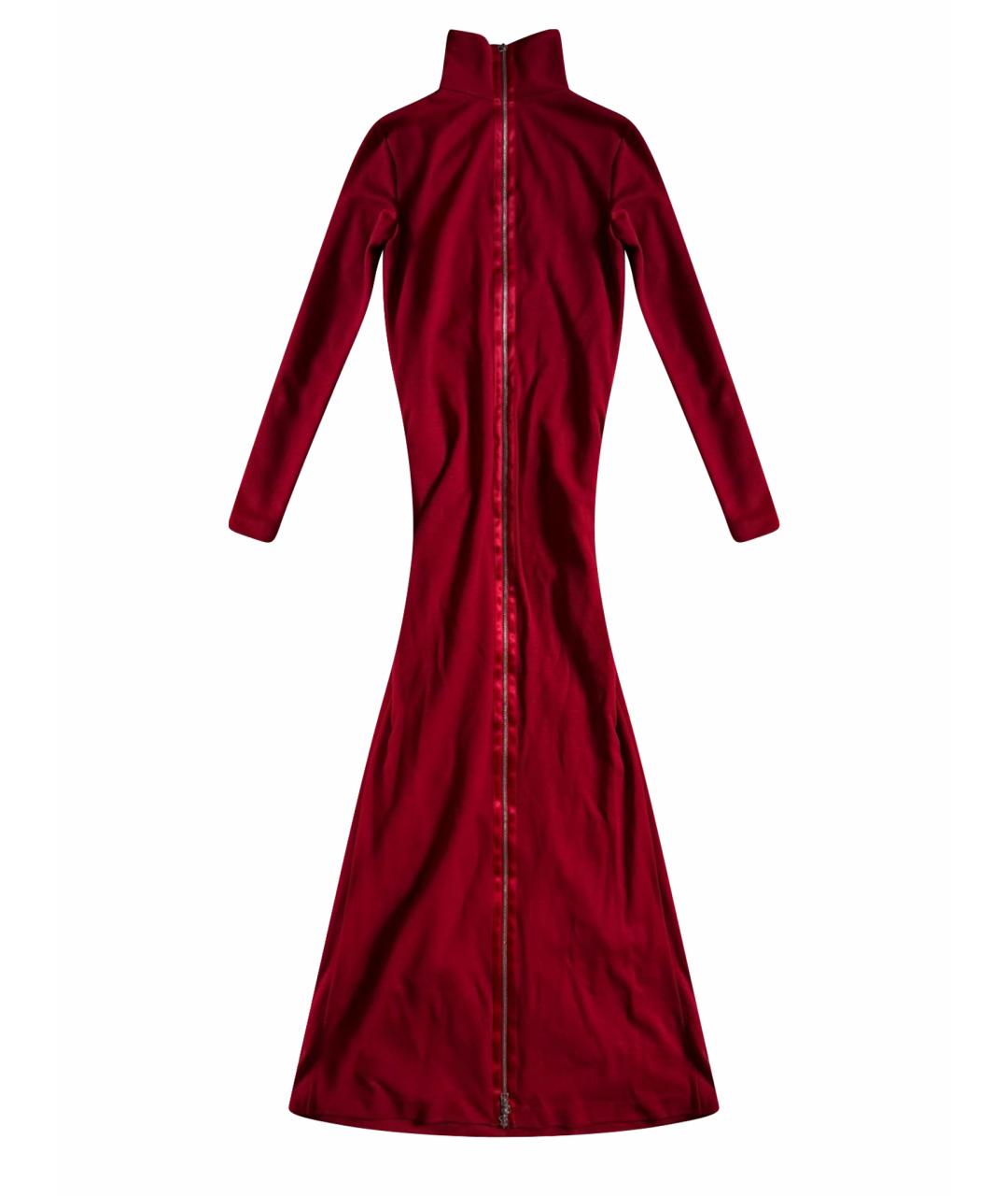 JEAN PAUL GAULTIER Красное шерстяное вечернее платье, фото 1