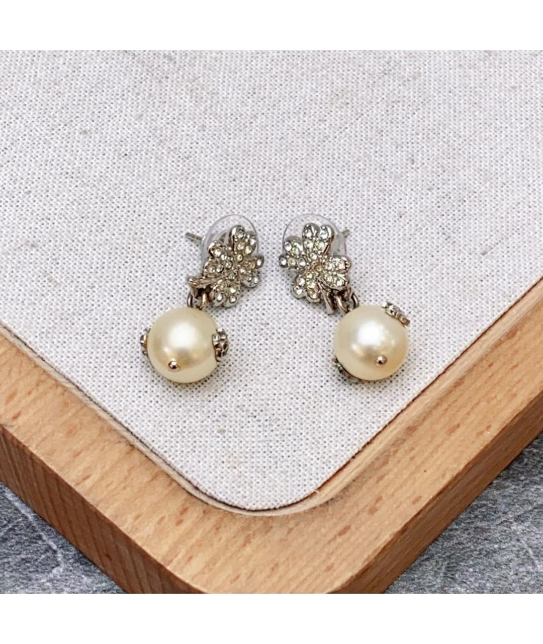 CHANEL Бежевые серьги, фото 6