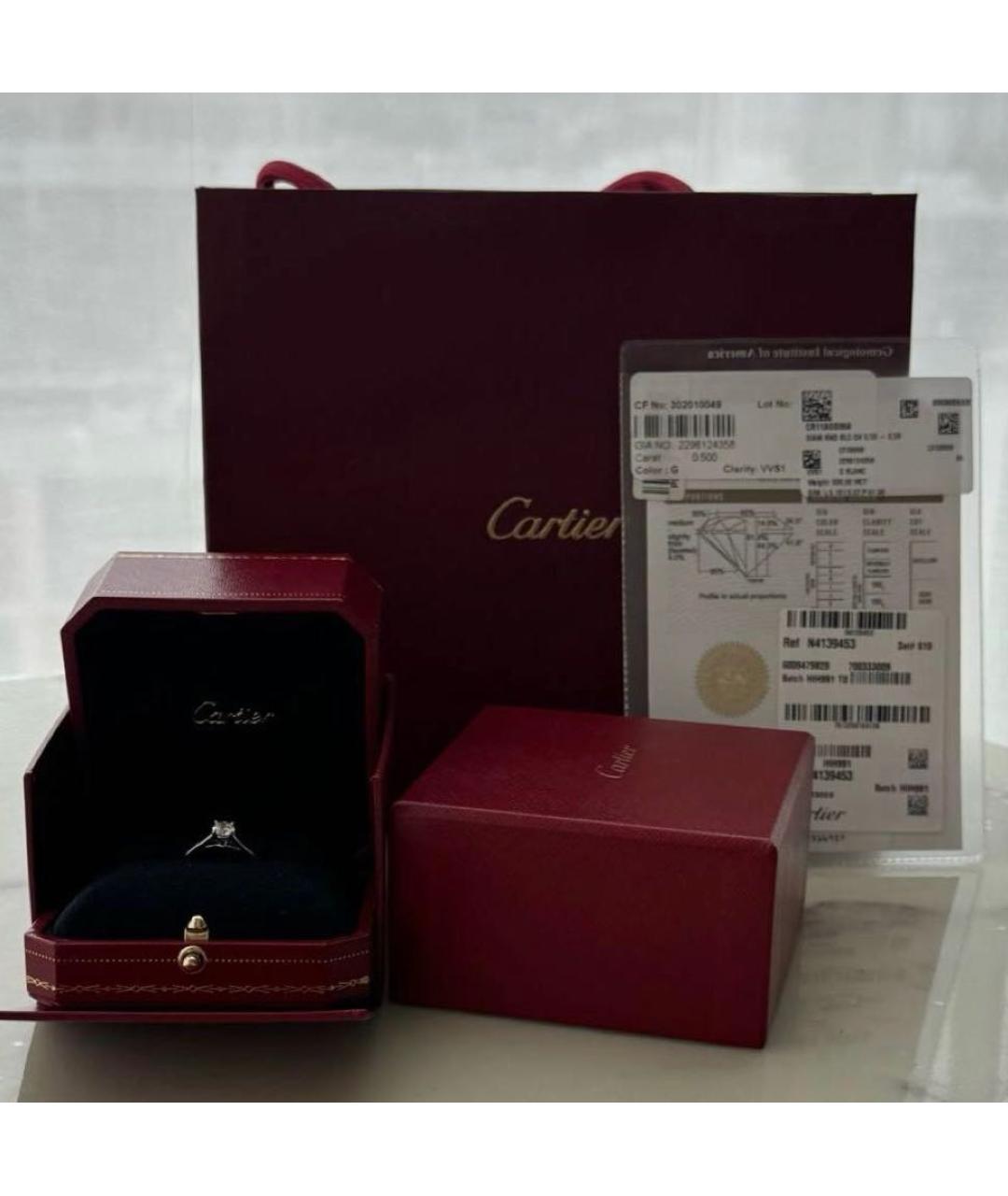 CARTIER Серебряное платиновое кольцо, фото 2