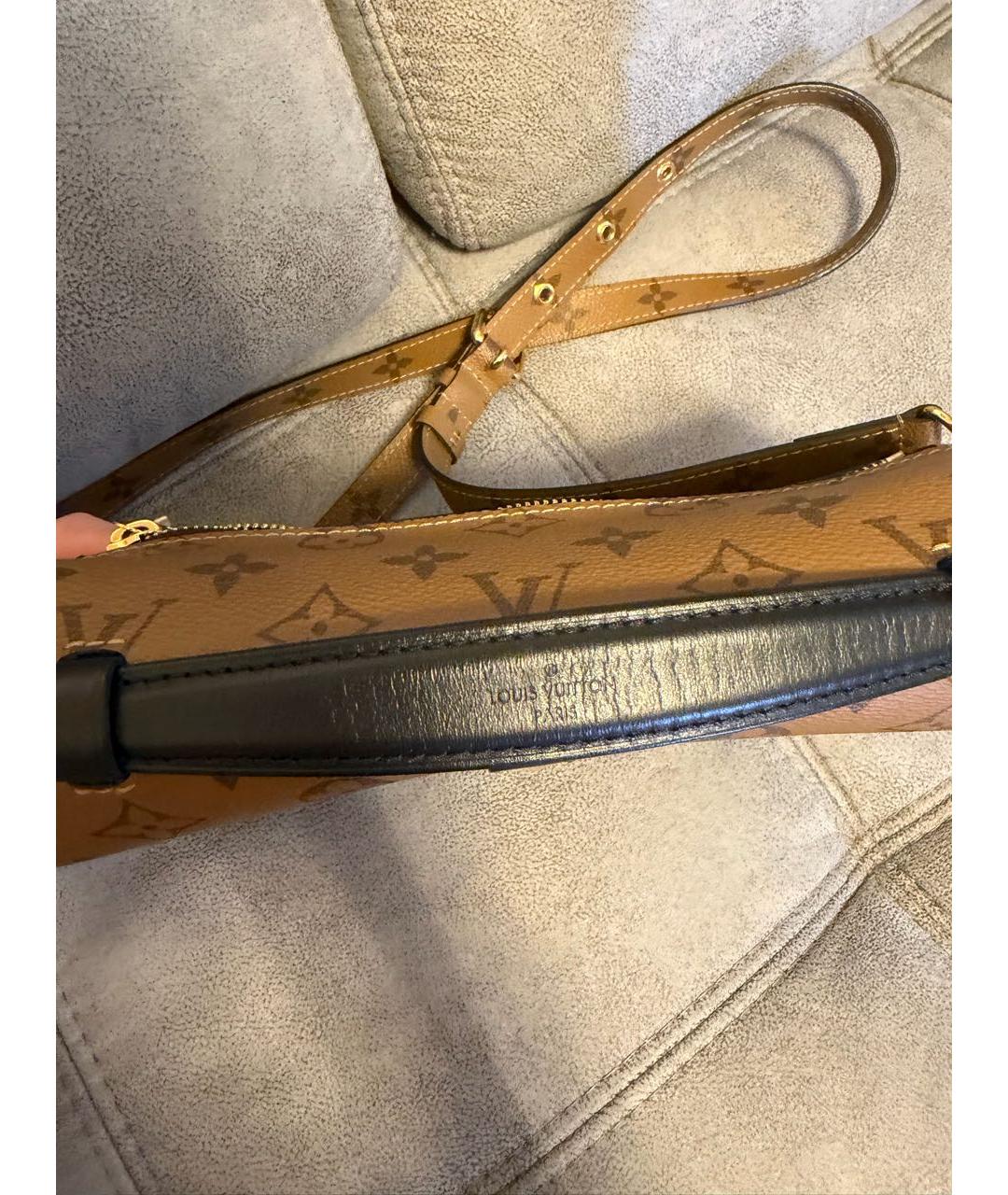 LOUIS VUITTON Коричневая канва сумка через плечо, фото 5