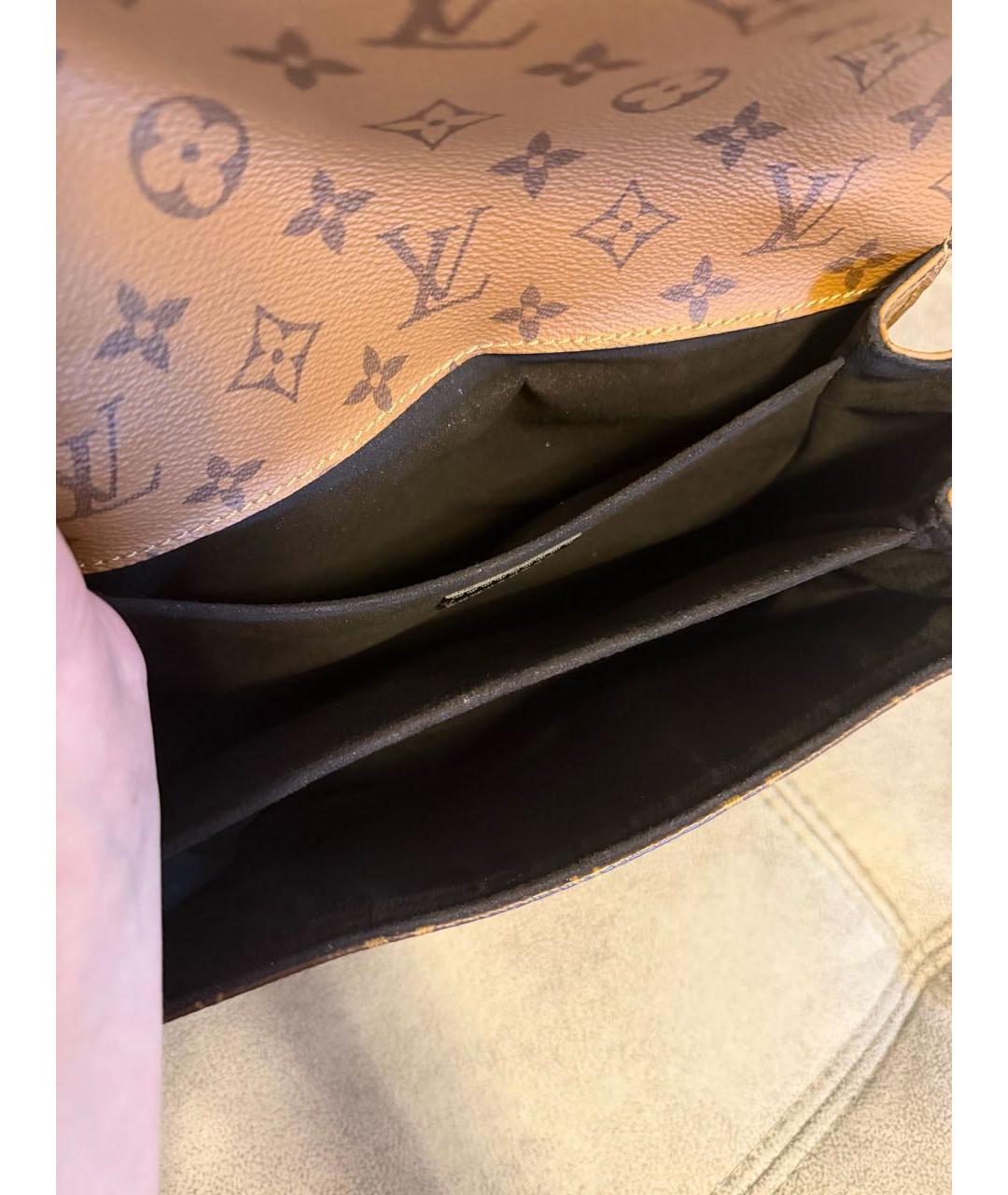 LOUIS VUITTON Коричневая канва сумка через плечо, фото 4