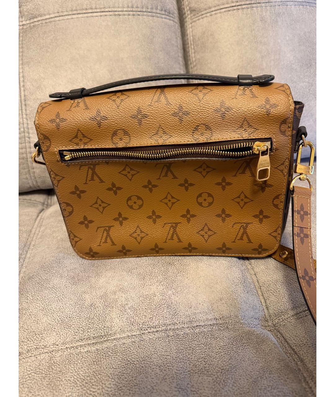 LOUIS VUITTON Коричневая канва сумка через плечо, фото 3