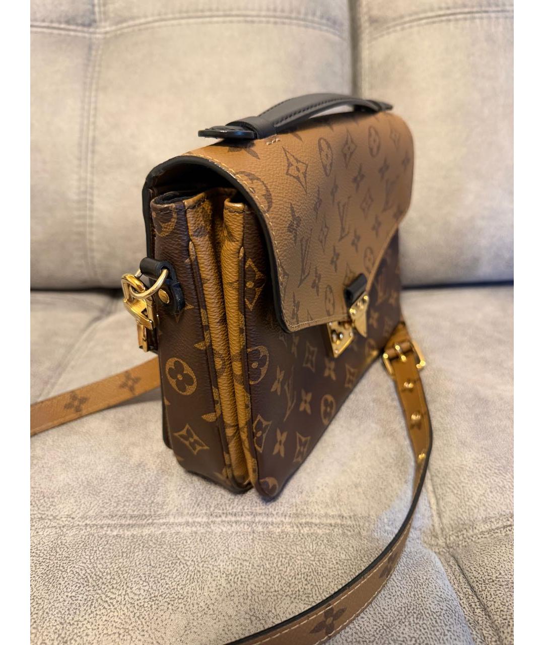 LOUIS VUITTON Коричневая канва сумка через плечо, фото 2