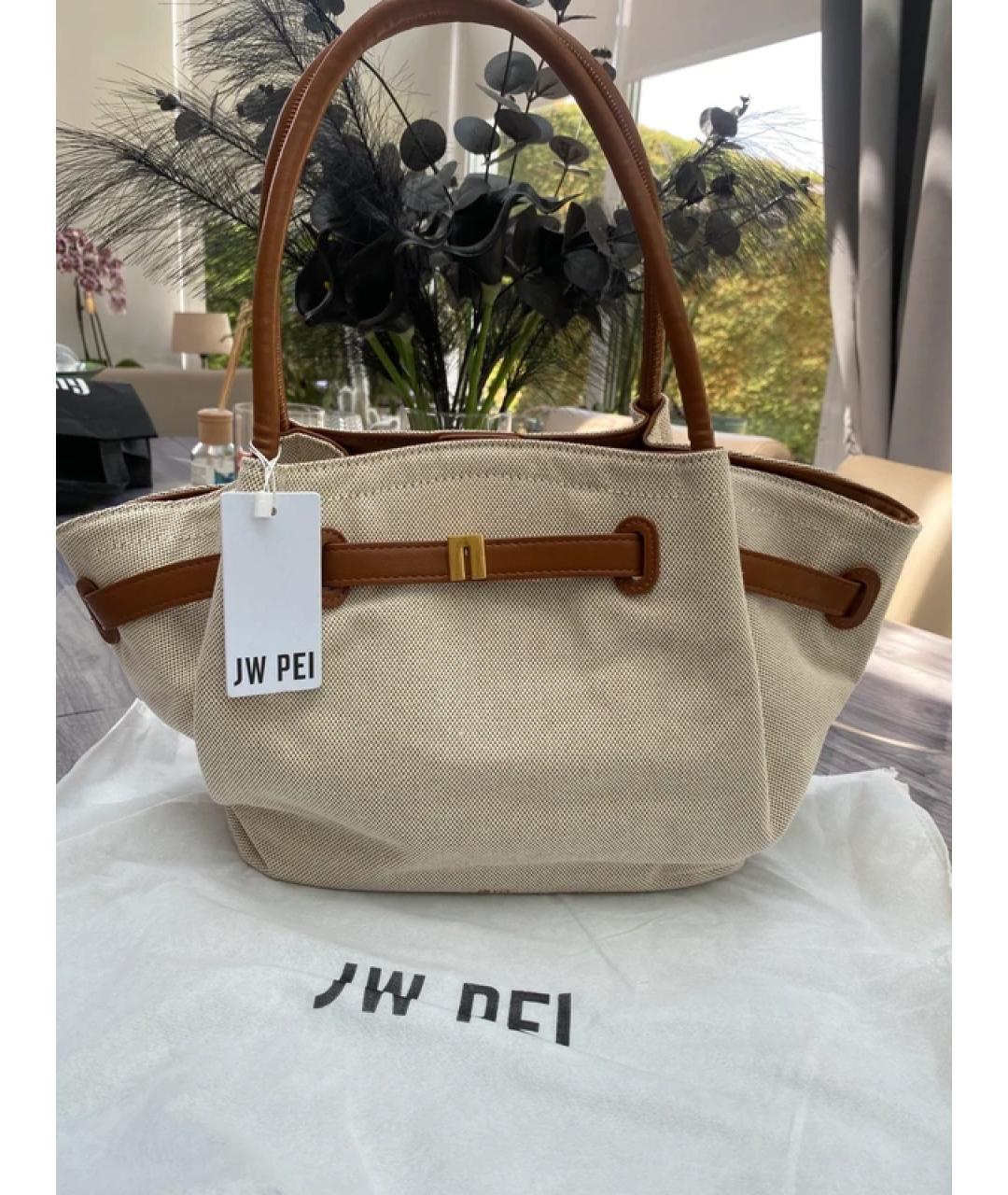 JW PEI Коричневая канва сумка тоут, фото 2