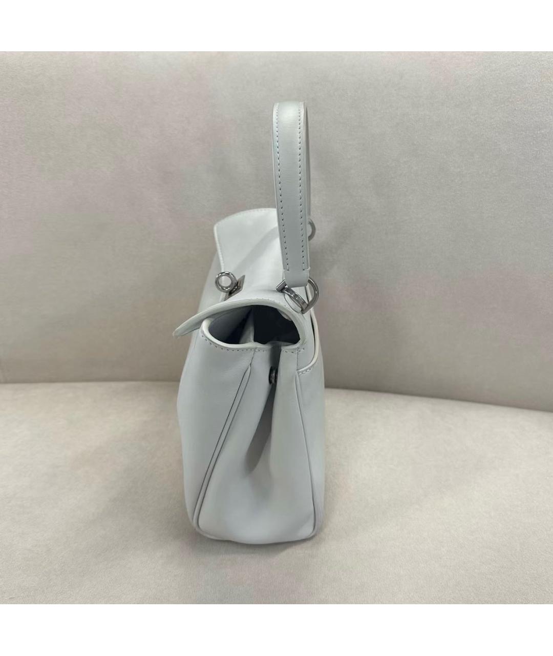 BALENCIAGA Белая кожаная сумка тоут, фото 2