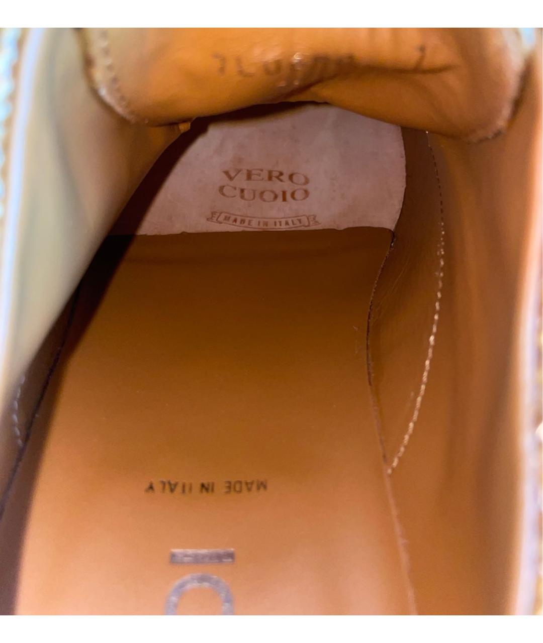 FENDI Коричневые текстильные туфли, фото 5