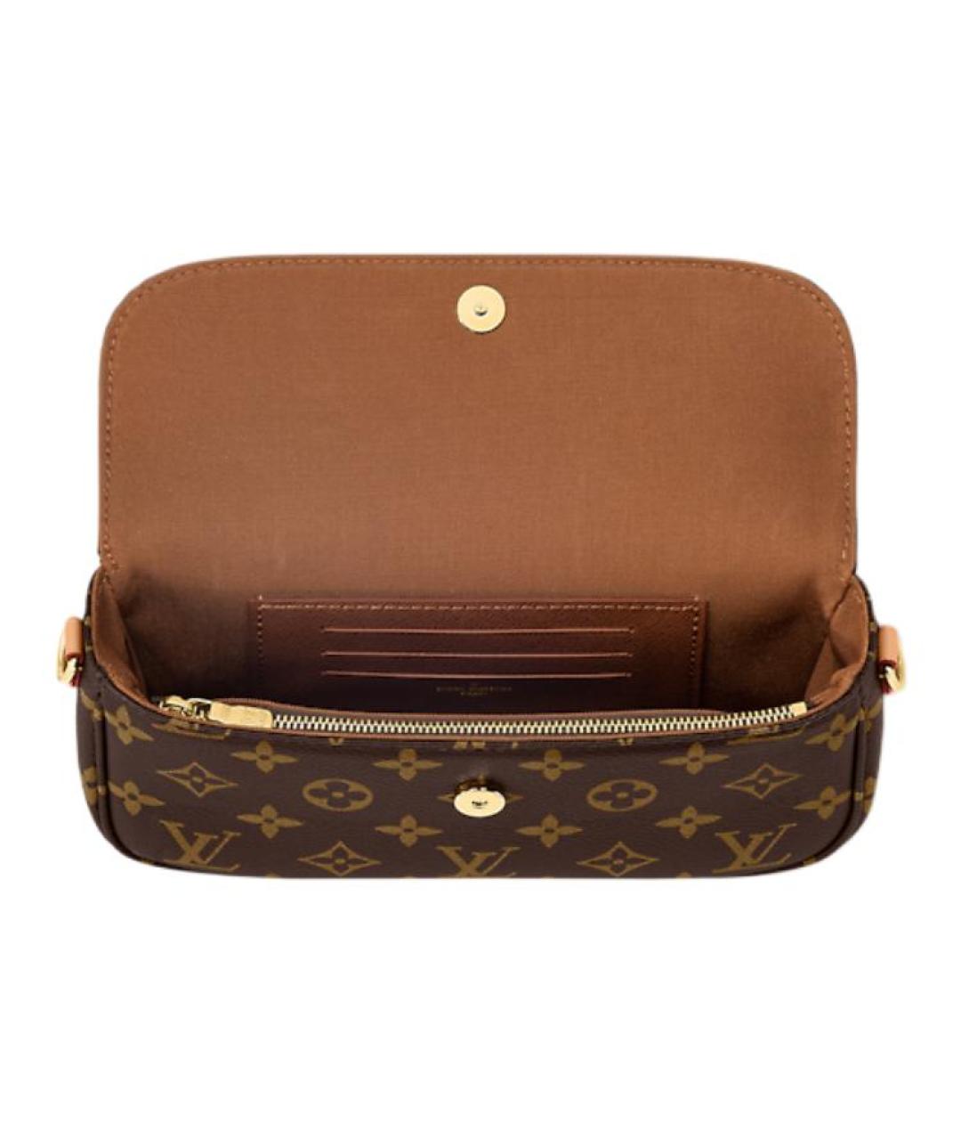 LOUIS VUITTON Коричневая сумка через плечо из канвы, фото 4
