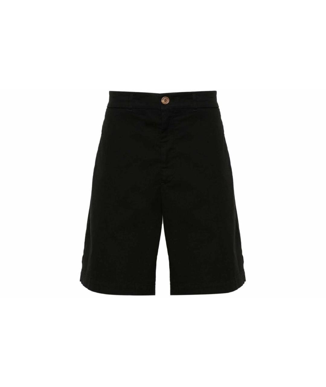BRUNELLO CUCINELLI Черные хлопковые шорты, фото 1