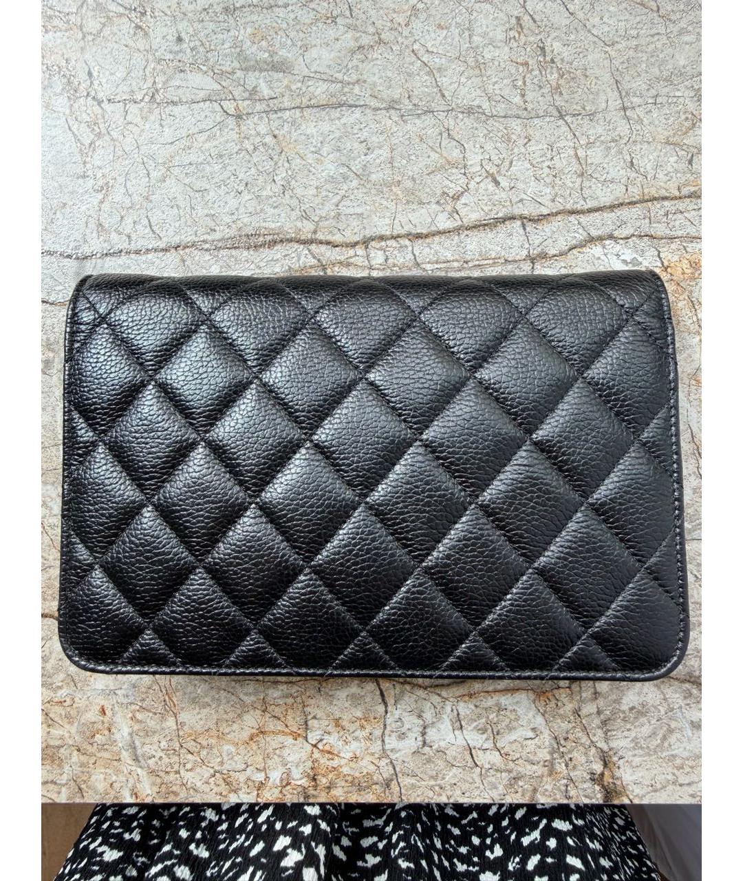 CHANEL Черная кожаная сумка через плечо, фото 3