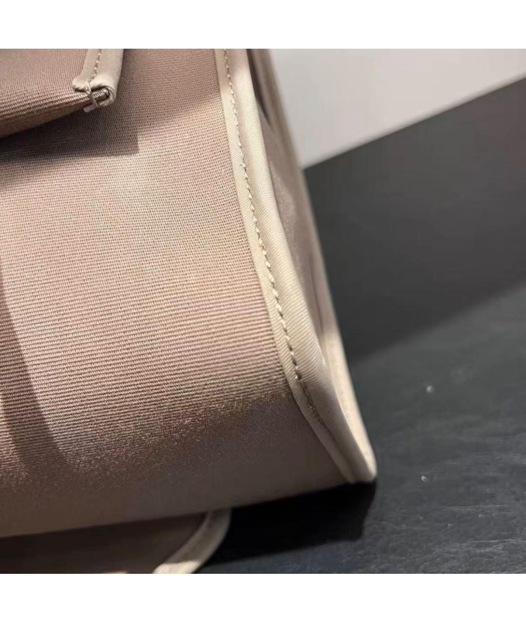 HERMES Бежевая кожаная сумка тоут, фото 5