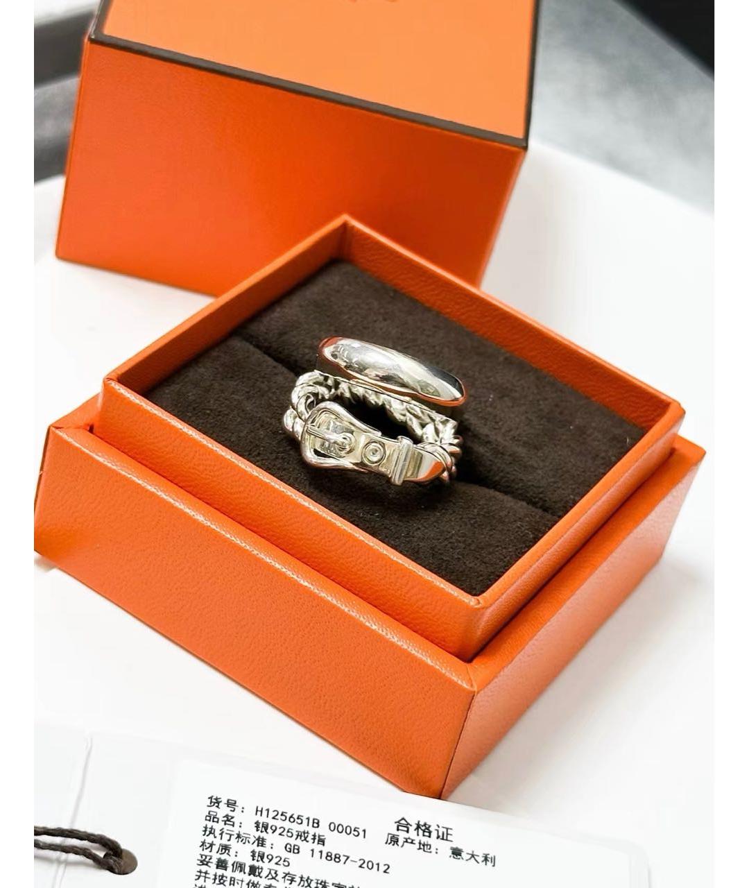 HERMES Серебряное серебряное кольцо, фото 5