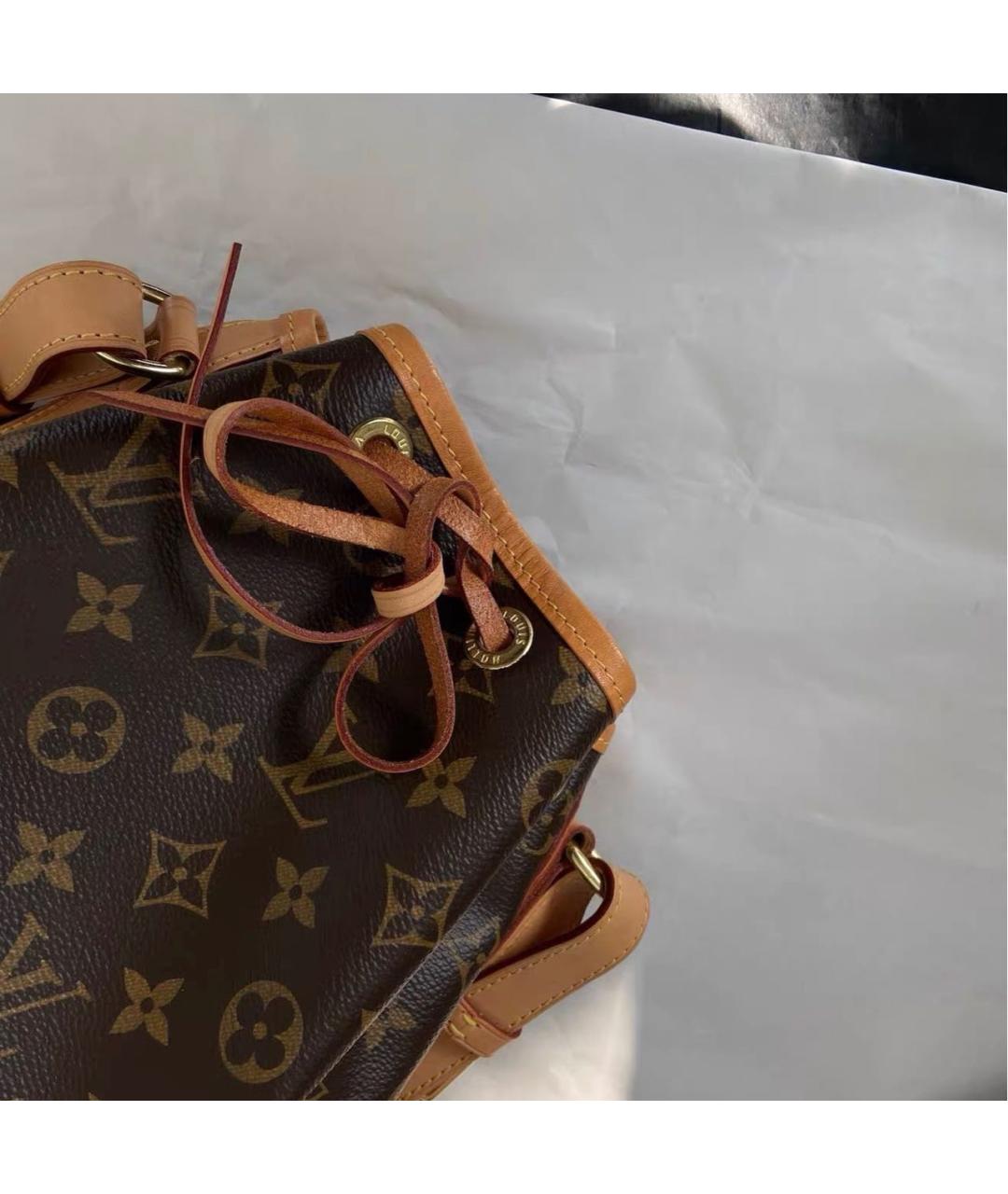 LOUIS VUITTON Коричневая канва сумка тоут, фото 3