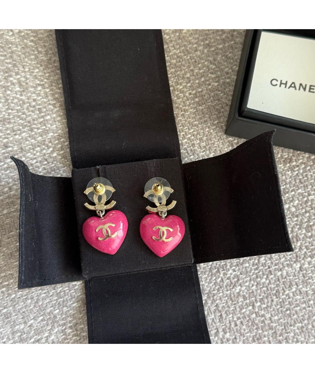 CHANEL Розовые серьги, фото 7