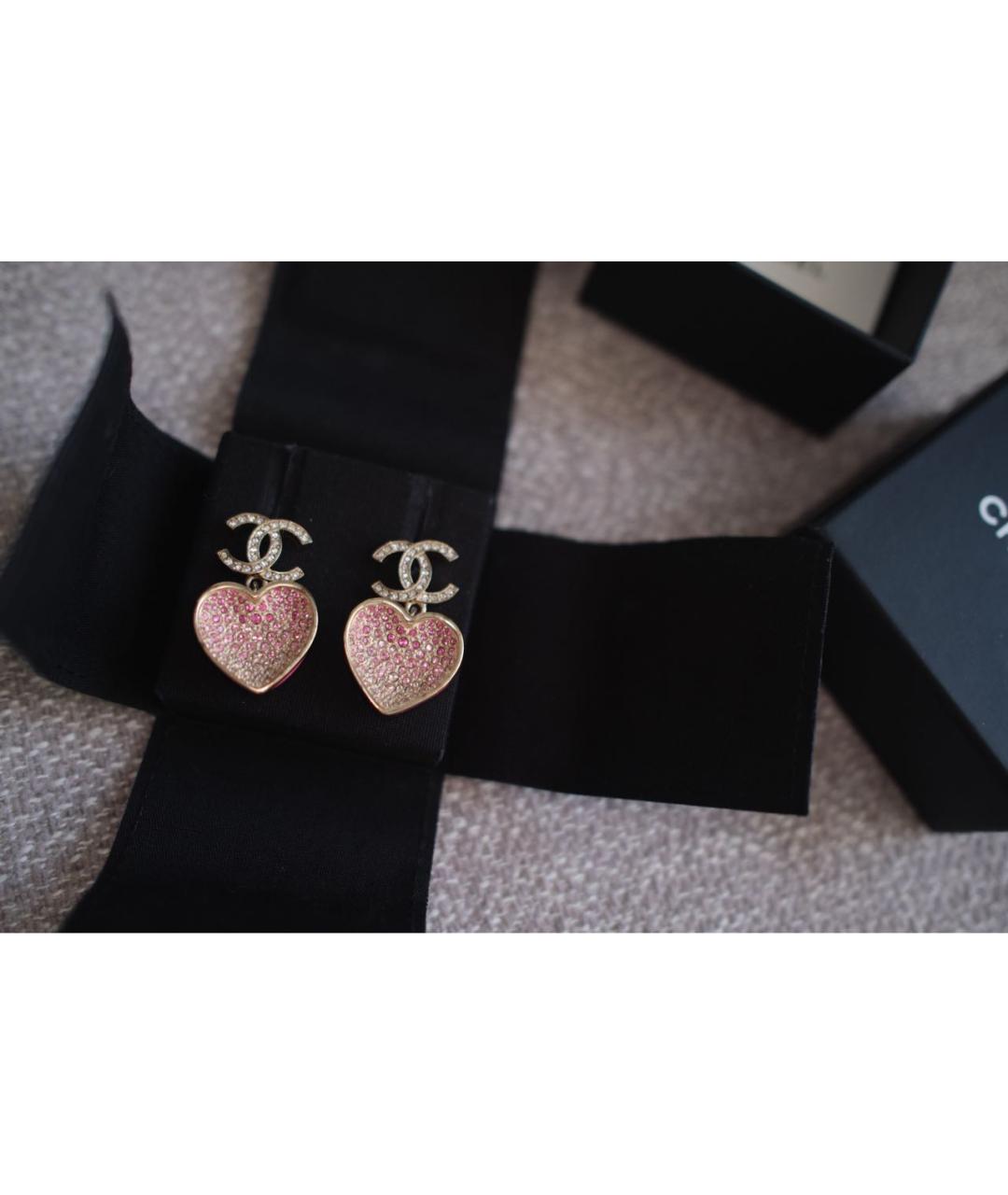CHANEL Розовые серьги, фото 5