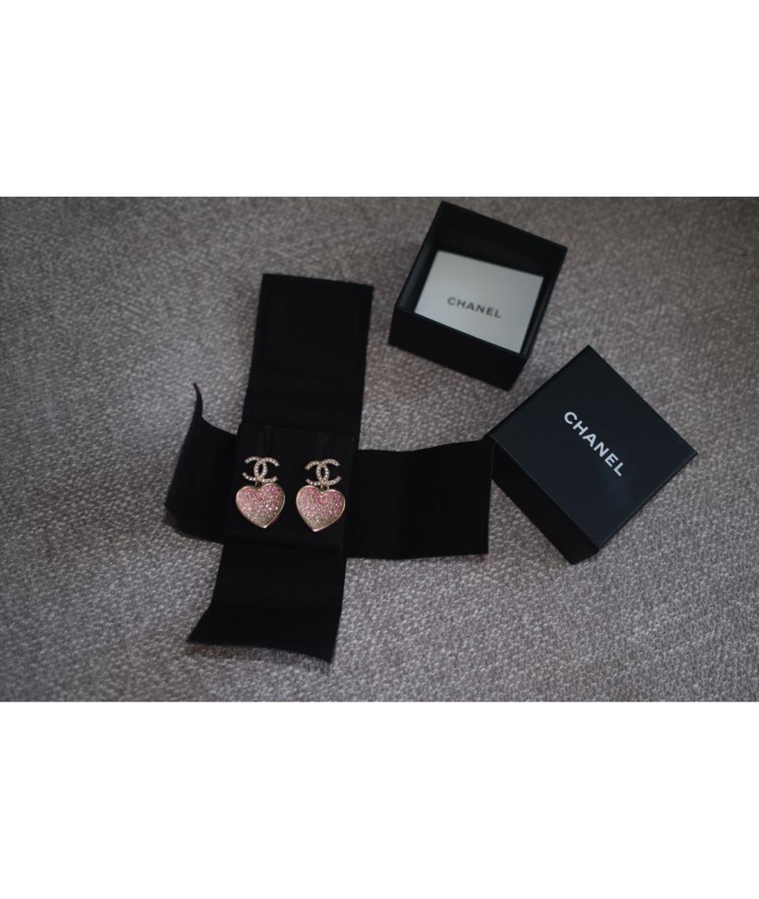 CHANEL Розовые серьги, фото 6