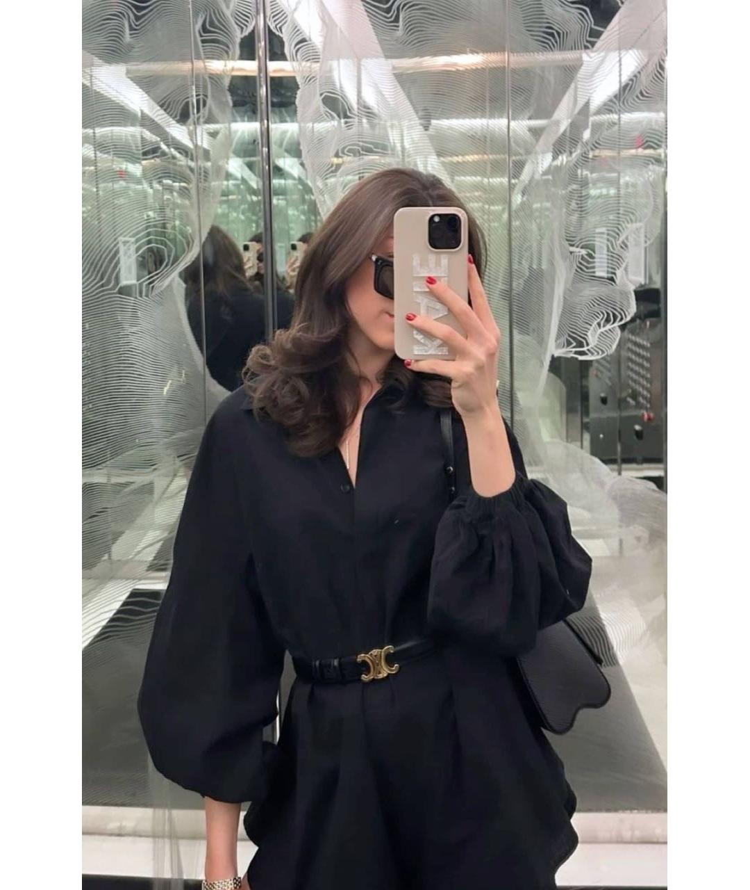 CELINE Черный кожаный ремень, фото 5