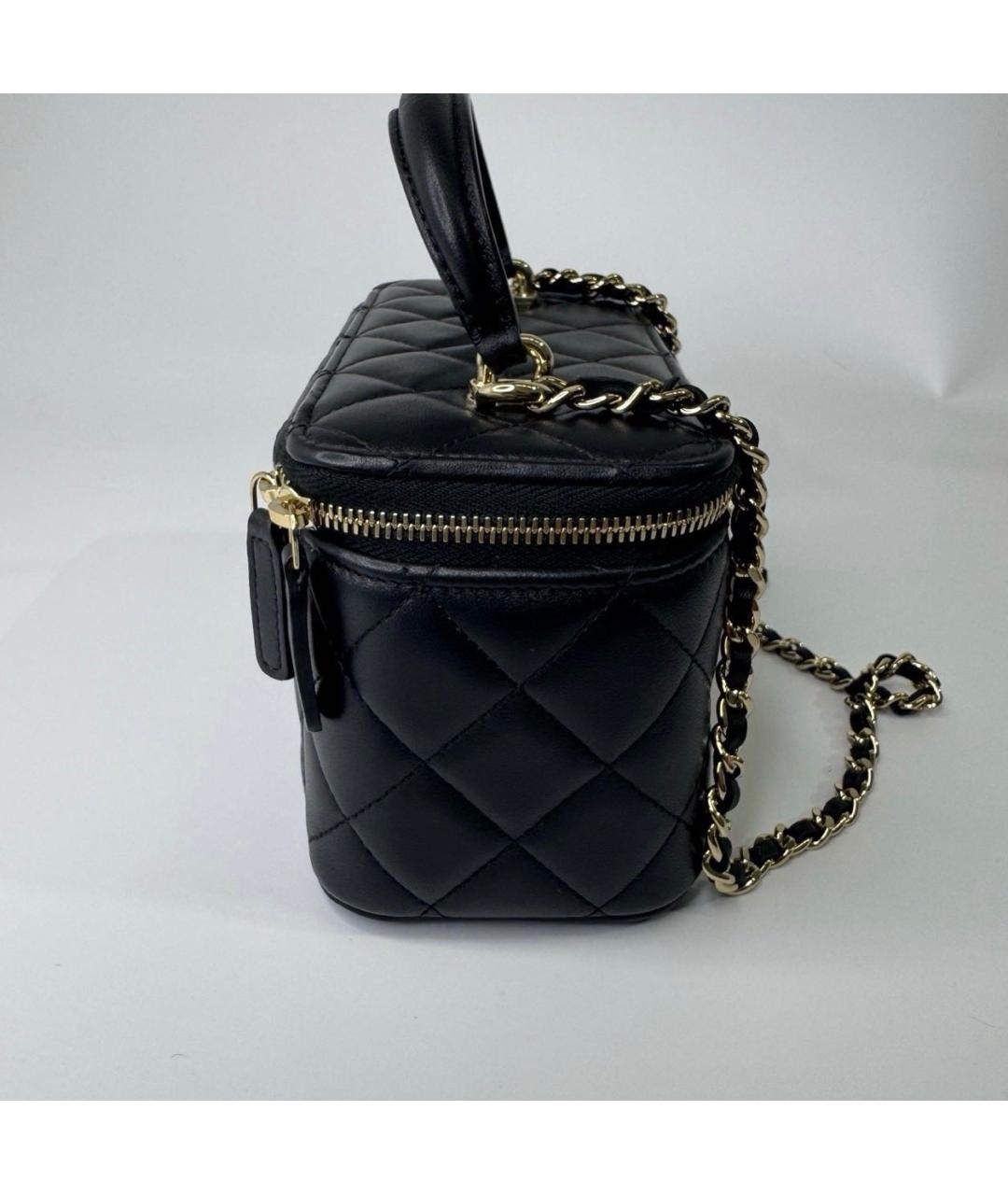 CHANEL Черная кожаная сумка через плечо, фото 4