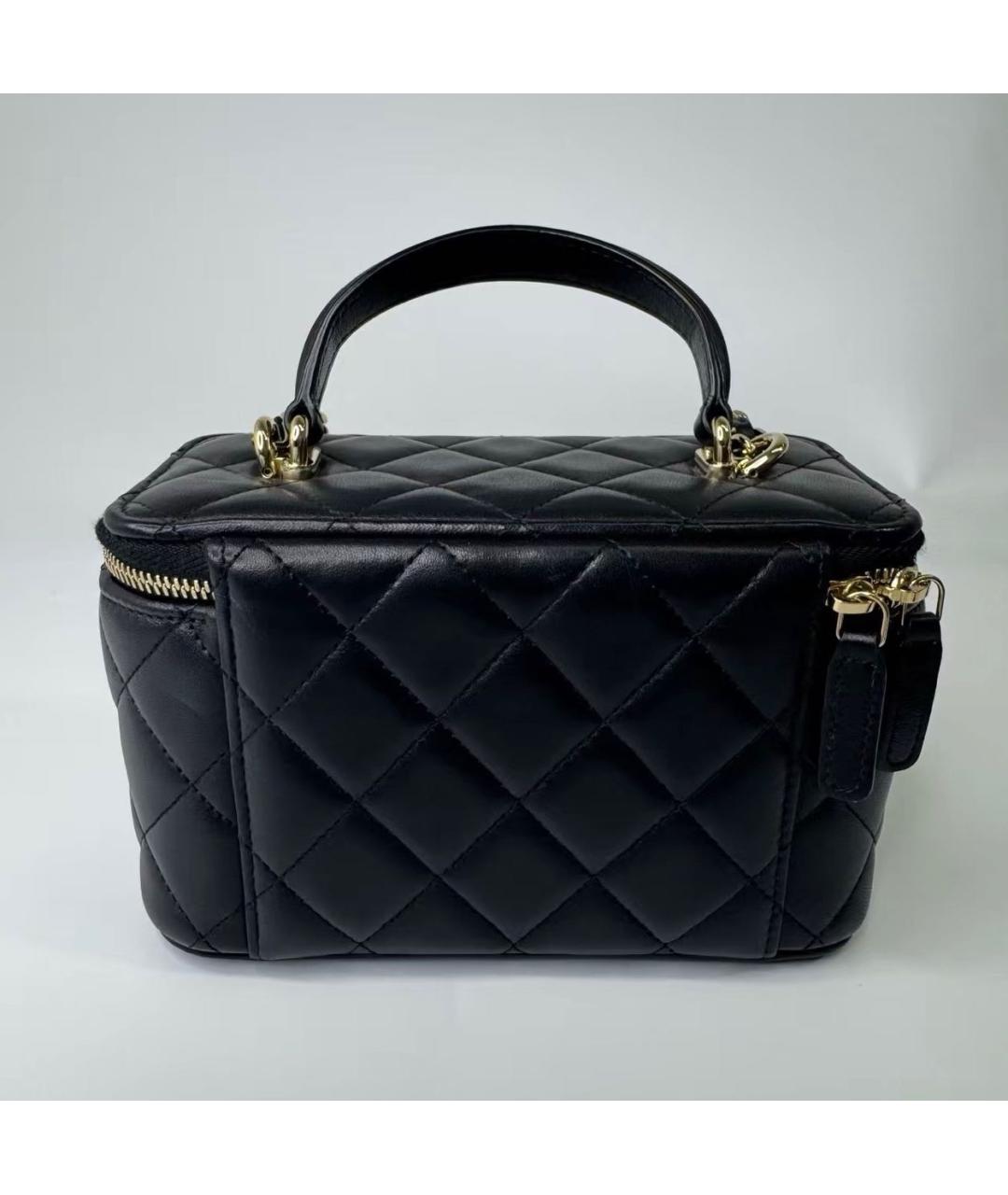 CHANEL Черная кожаная сумка через плечо, фото 3