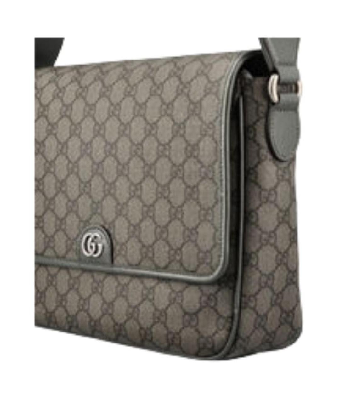 GUCCI Серая канва сумка на плечо, фото 4
