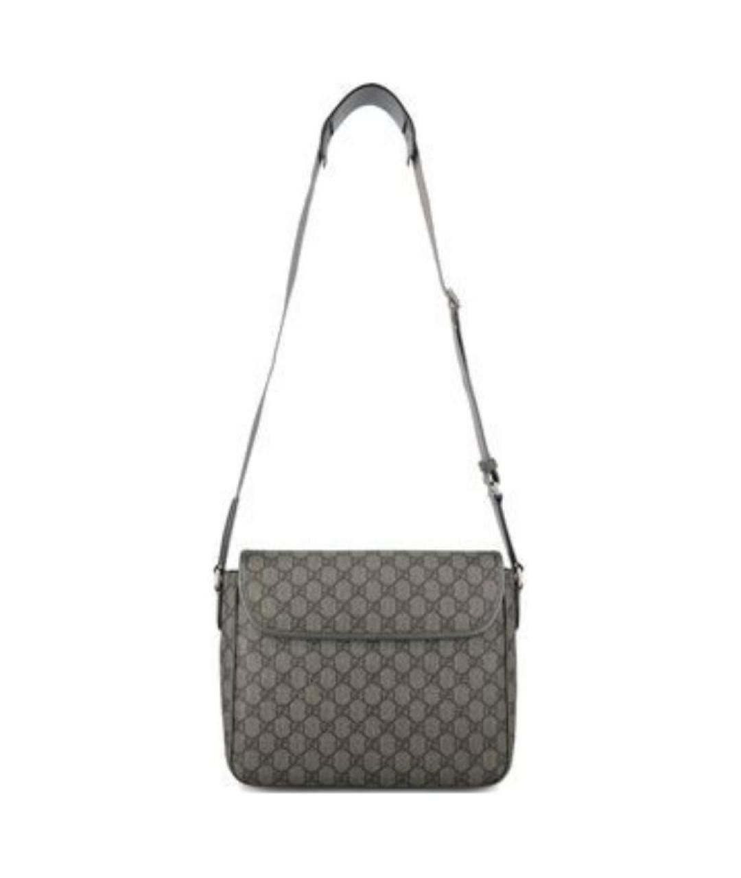 GUCCI Серая канва сумка на плечо, фото 3