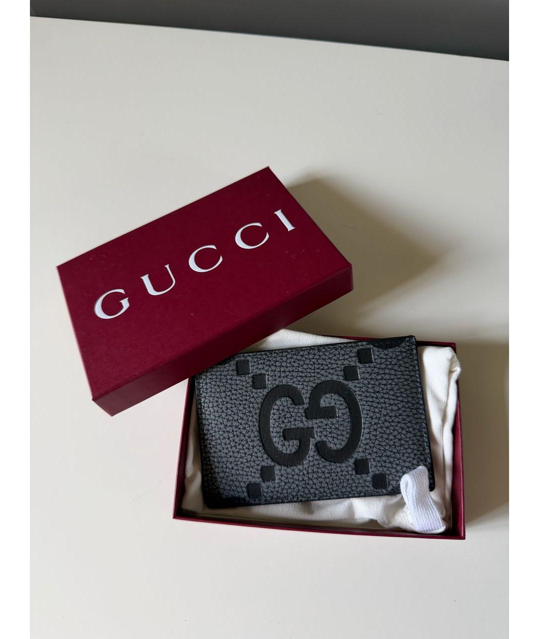 GUCCI Черный кожаный кардхолдер, фото 5