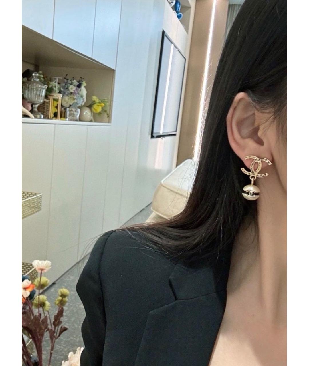 CHANEL Золотые серьги, фото 5