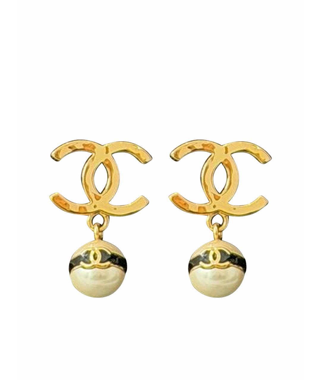 CHANEL Золотые серьги, фото 1