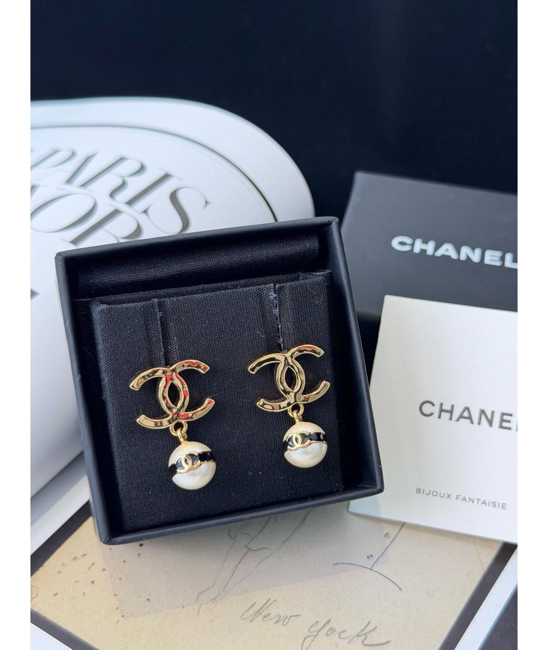 CHANEL Золотые серьги, фото 4