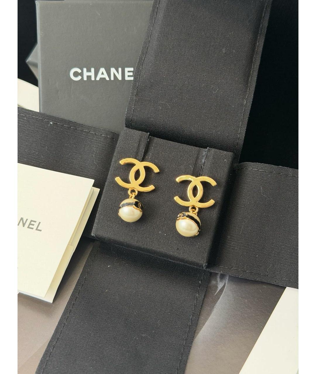 CHANEL Золотые серьги, фото 3