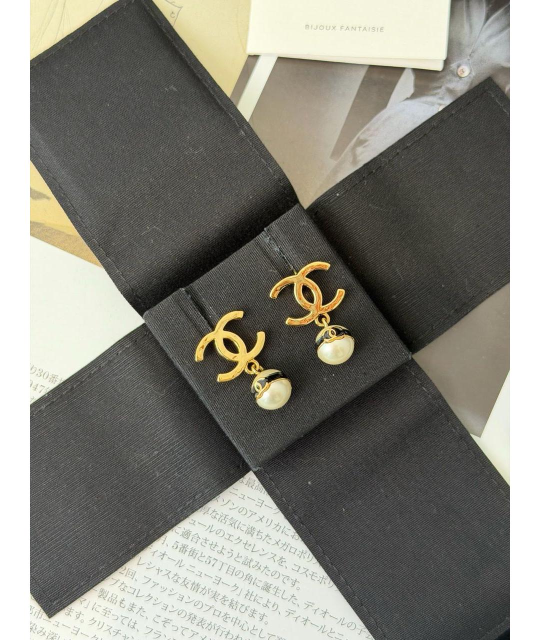 CHANEL Золотые серьги, фото 2