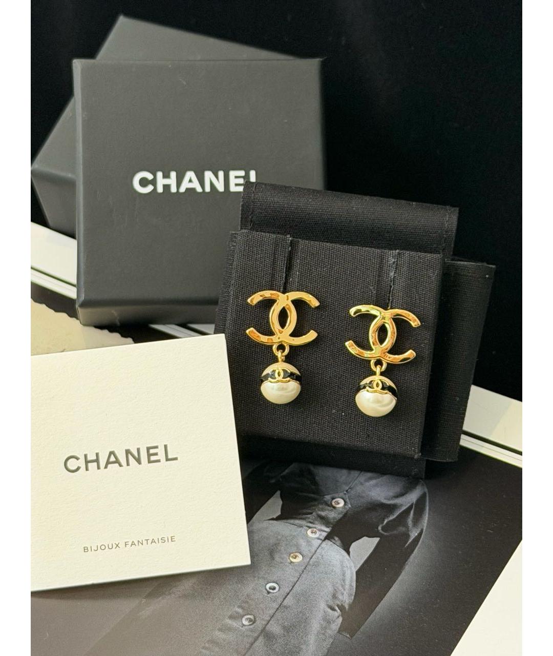CHANEL Золотые серьги, фото 6