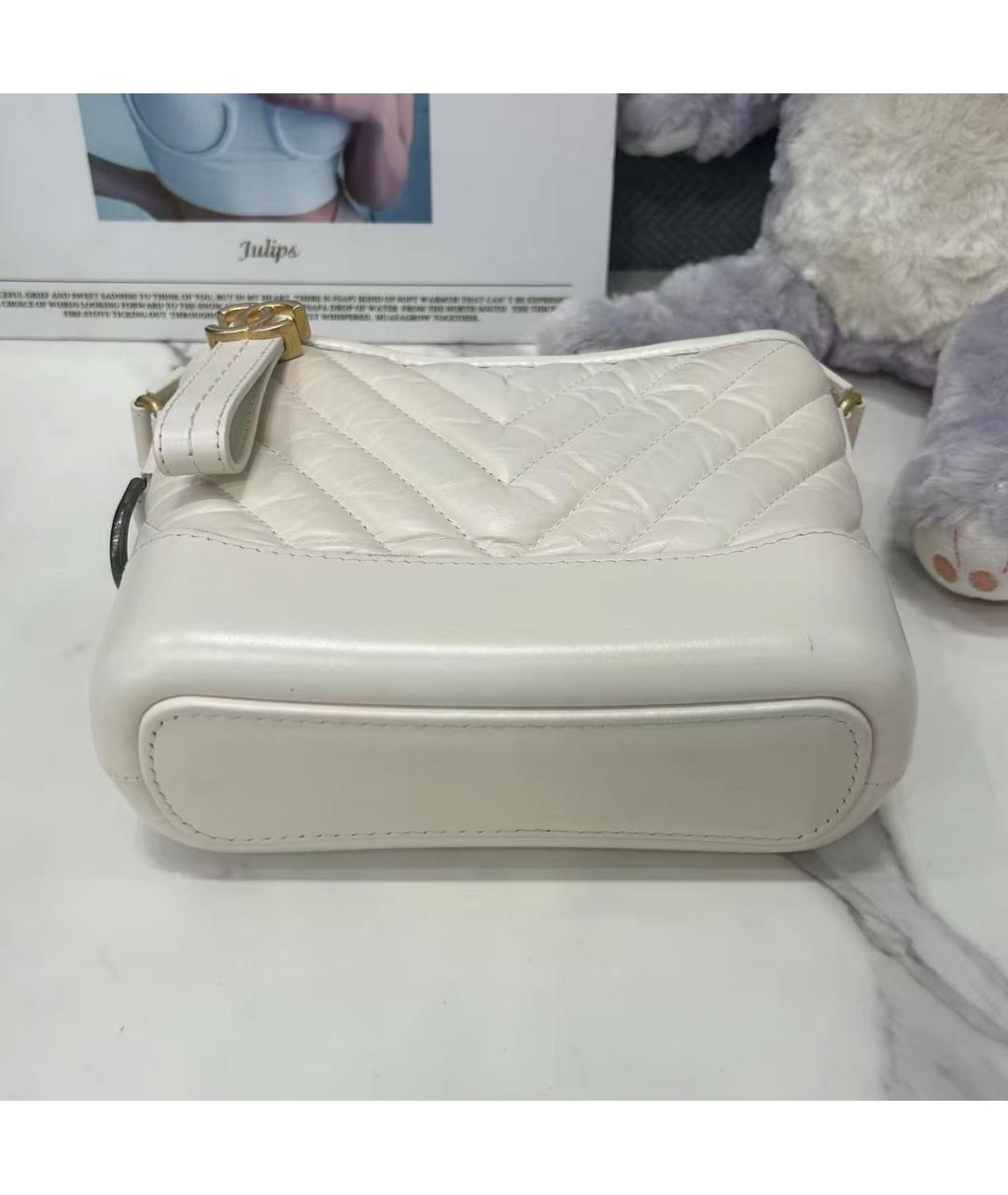 CHANEL Бежевая кожаная сумка через плечо, фото 5