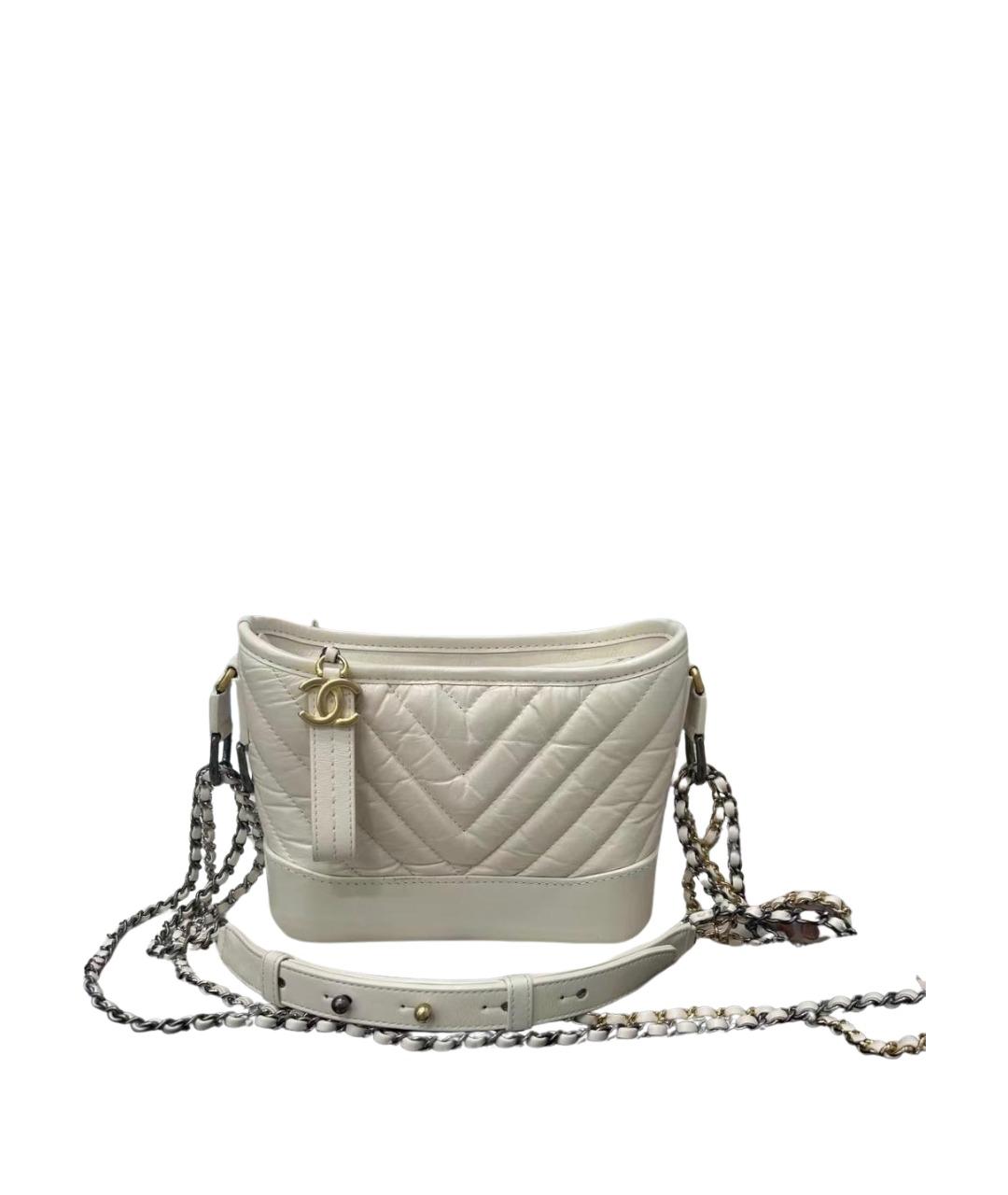 CHANEL Бежевая кожаная сумка через плечо, фото 1