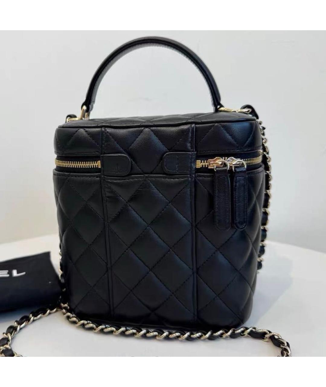 CHANEL Черная кожаная сумка тоут, фото 2