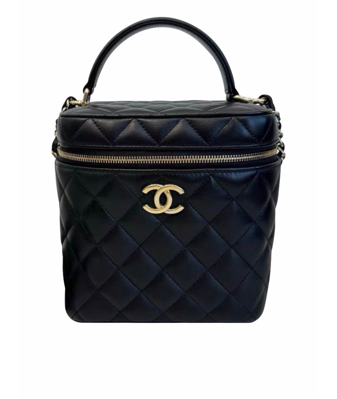 CHANEL Черная кожаная сумка тоут, фото 1