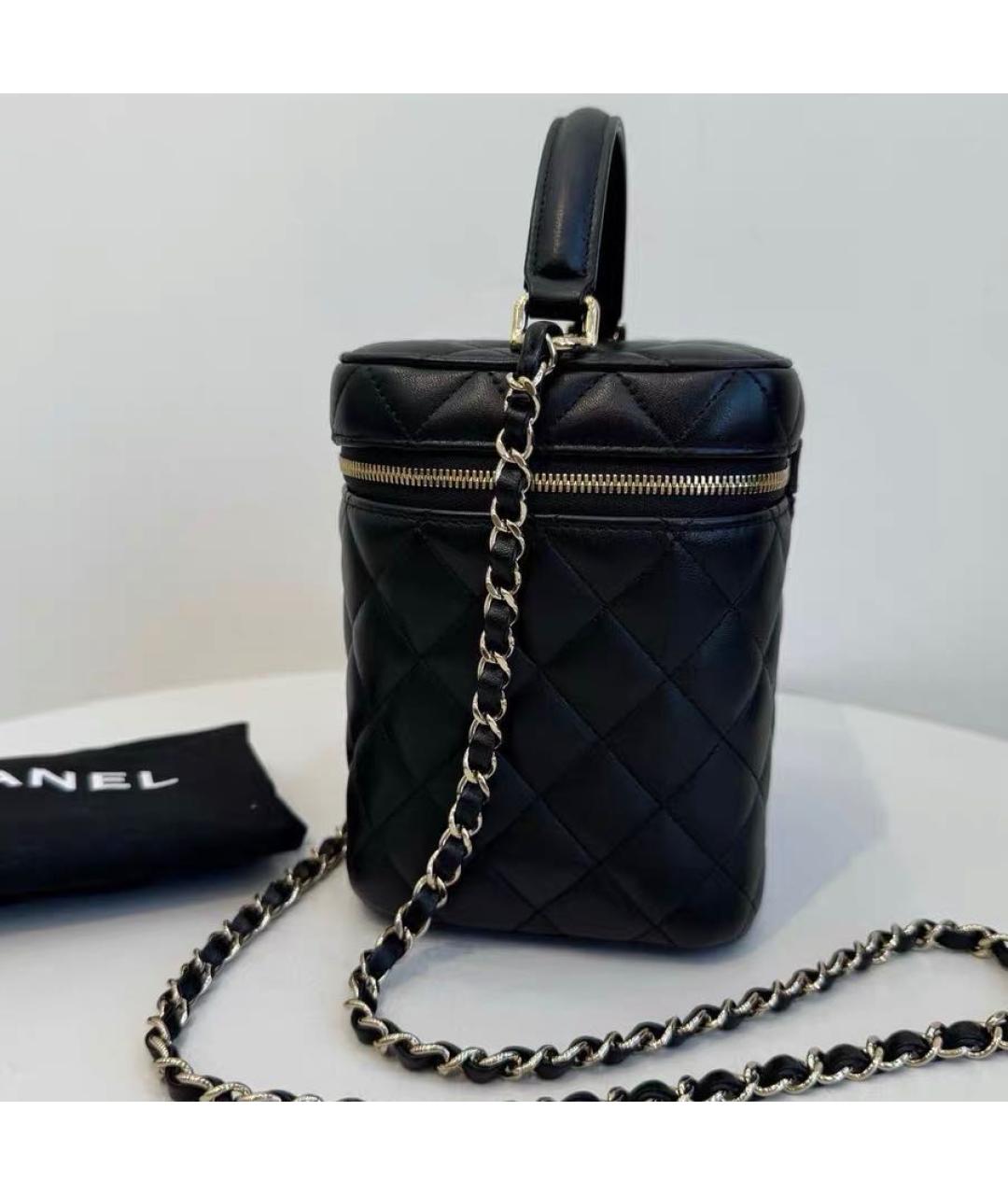 CHANEL Черная кожаная сумка тоут, фото 3