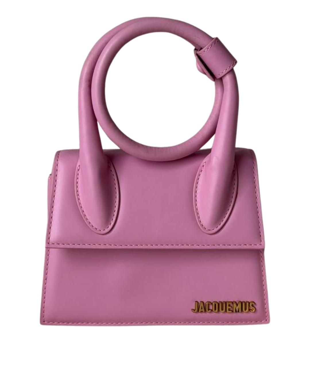 JACQUEMUS Розовая кожаная сумка через плечо, фото 1