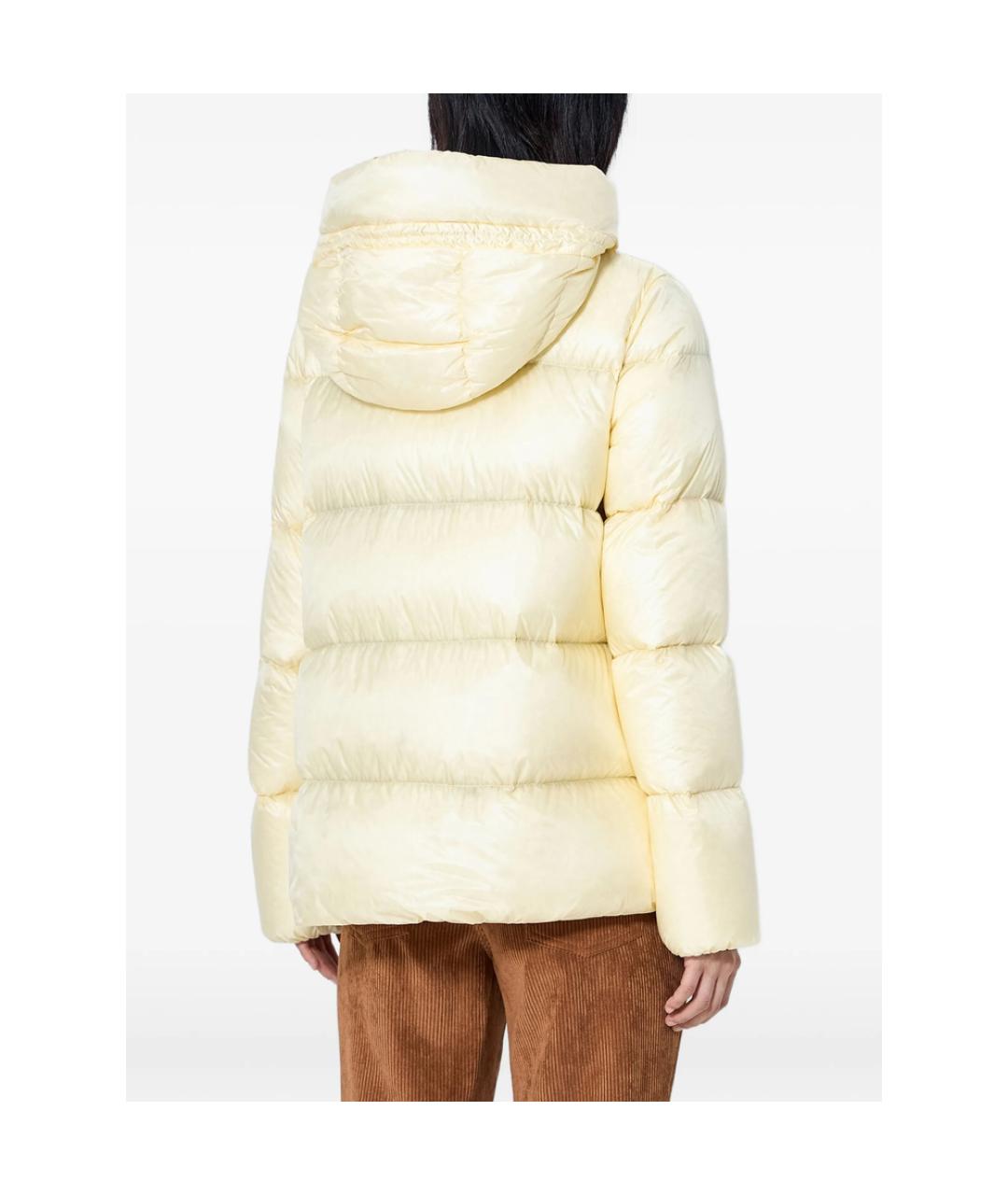 MONCLER Желтый полиамидовый пуховик, фото 4