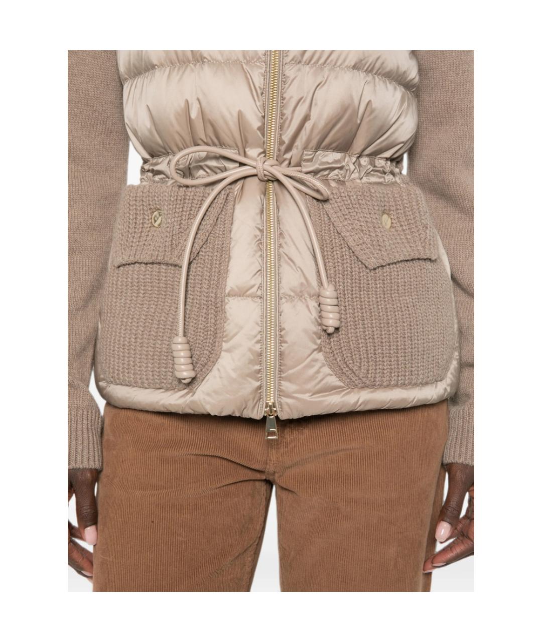 MONCLER Коричневый кашемировый кардиган, фото 2